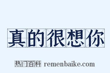 真的很想你是什么意思的图片